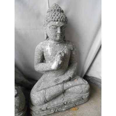 Statue Bouddha vitarka mudrã en pierre 60 cm